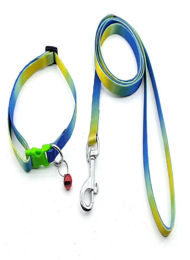 Pups&Pets طقم طوق ومقود للكلاب من Pups&Pets بألوان قوس قزح، طوق نايلون قابل للتعديل مع مقود للكلاب الصغيرة، طقم طوق سريع الفتح وجيد التهوية للجراء والكلاب والقطط 10 مم (عبوة من قطعة واحدة) - Image 4